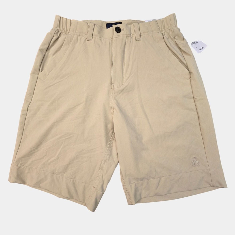 Brooks Brothers Men's Solid Flat Front Golf Shorts Beige Wheat Size W32 NWT